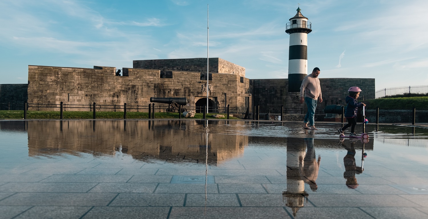 Reflections outside Southsea Castle